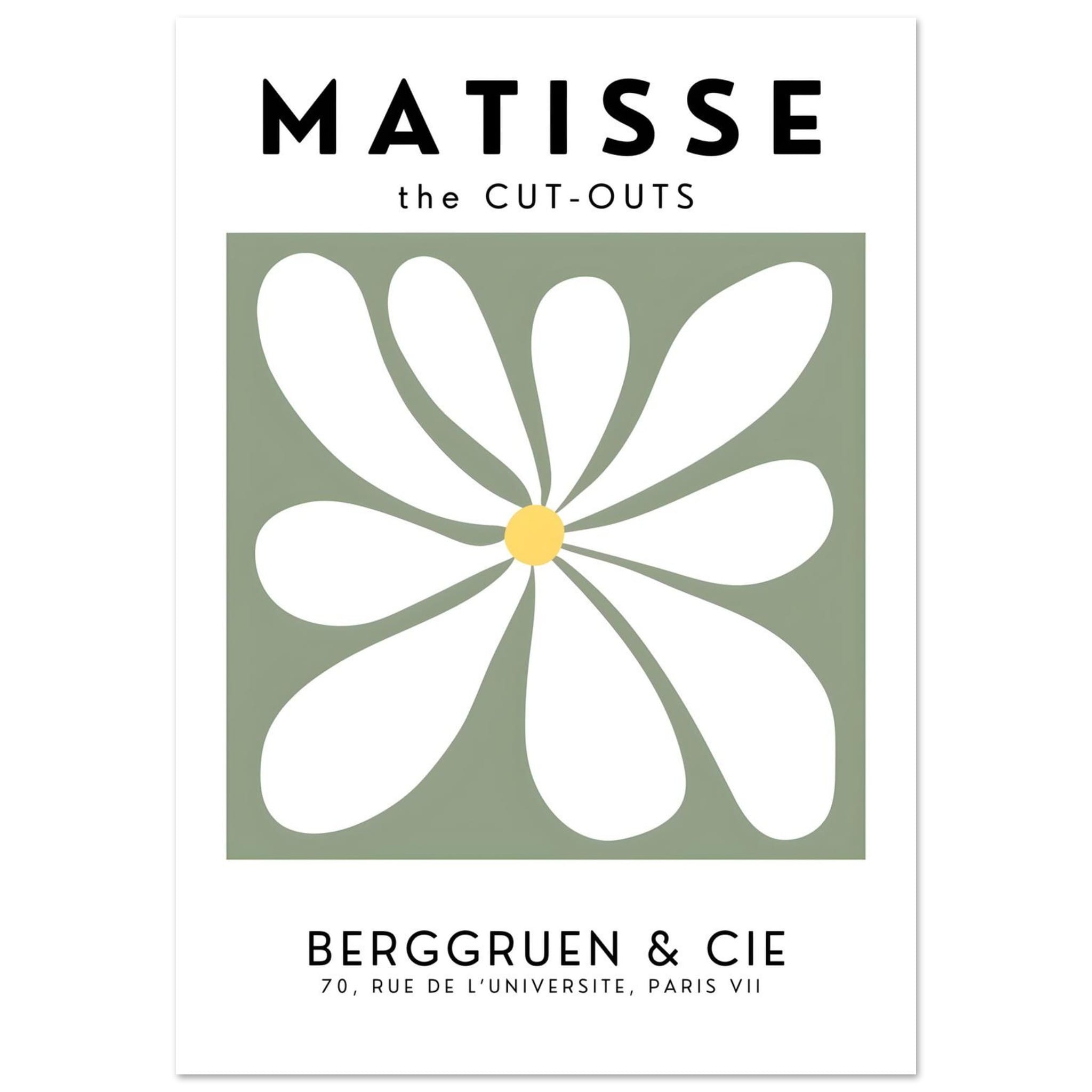 Artfulprints Poster Matisse – Floral motion  - 70x100 cm - Grijs