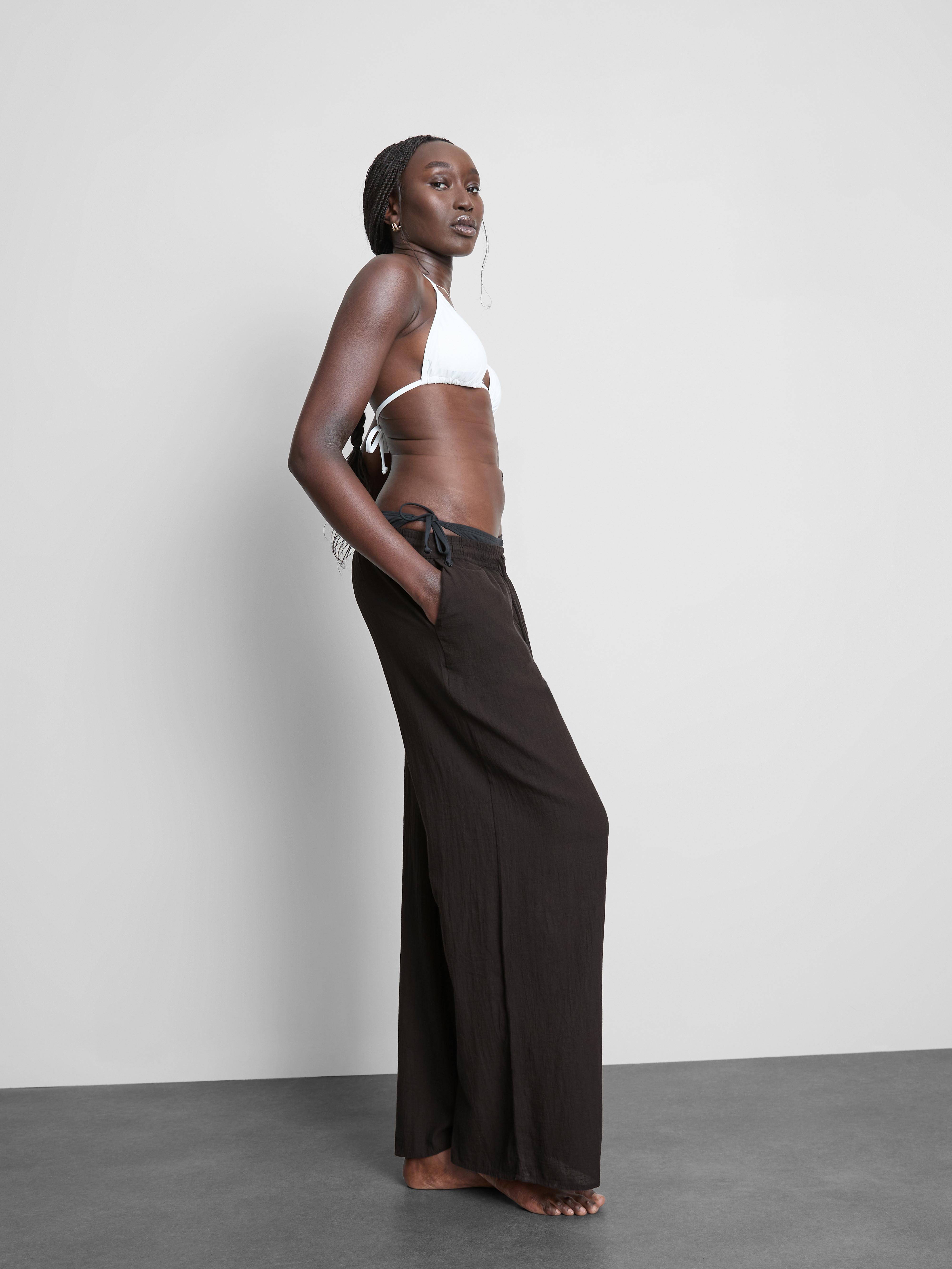 Cotton Wide Leg Beach Pants