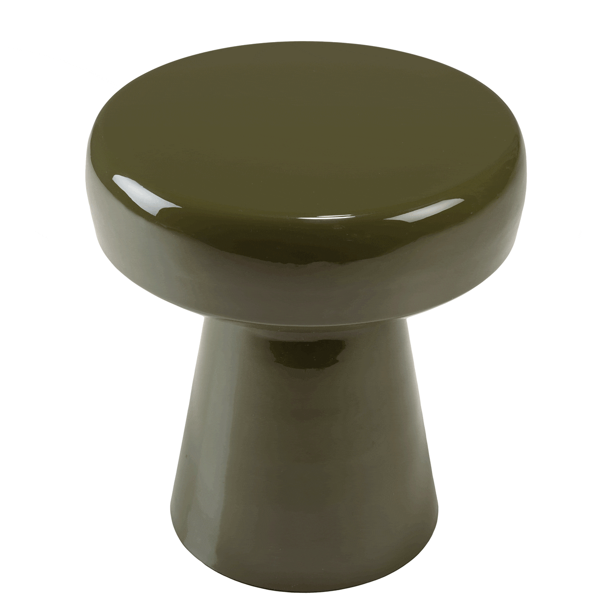 Table d'appoint design en fer couleur vert sapin ELORA