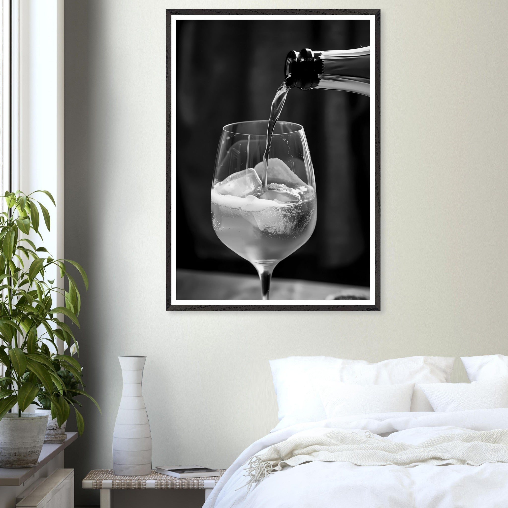 Artfulprints Poster Aperol Spritz - Lifestyle black-white  - 70x100 cm - Zwart / Wit