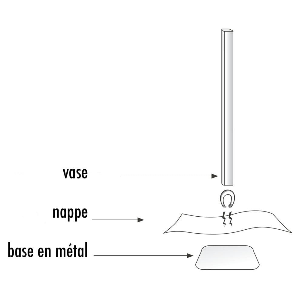 - Vases magnetiques aluminium gold