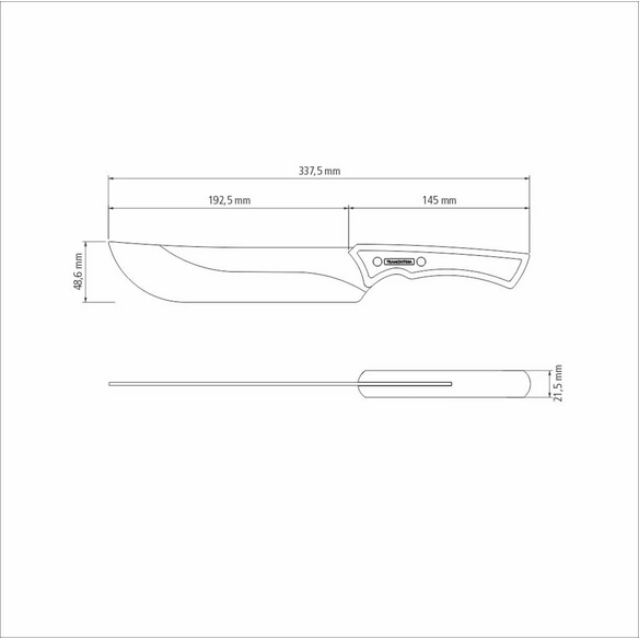 Messer »CHURRASCO BLACK«, für Fleisch, 33 cm
