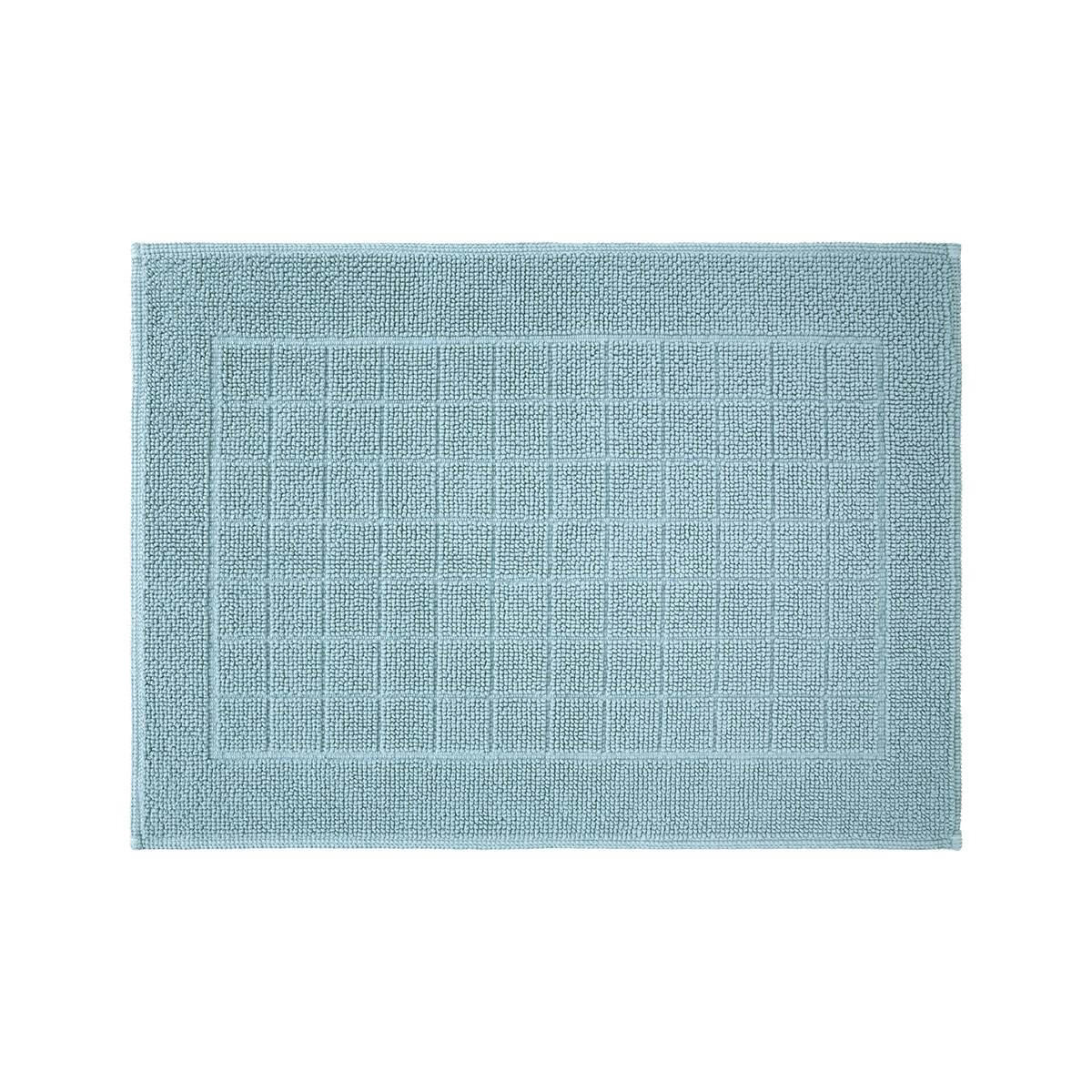 PONTON - Tapis de bain en  coton bleu 50 x 70 cm