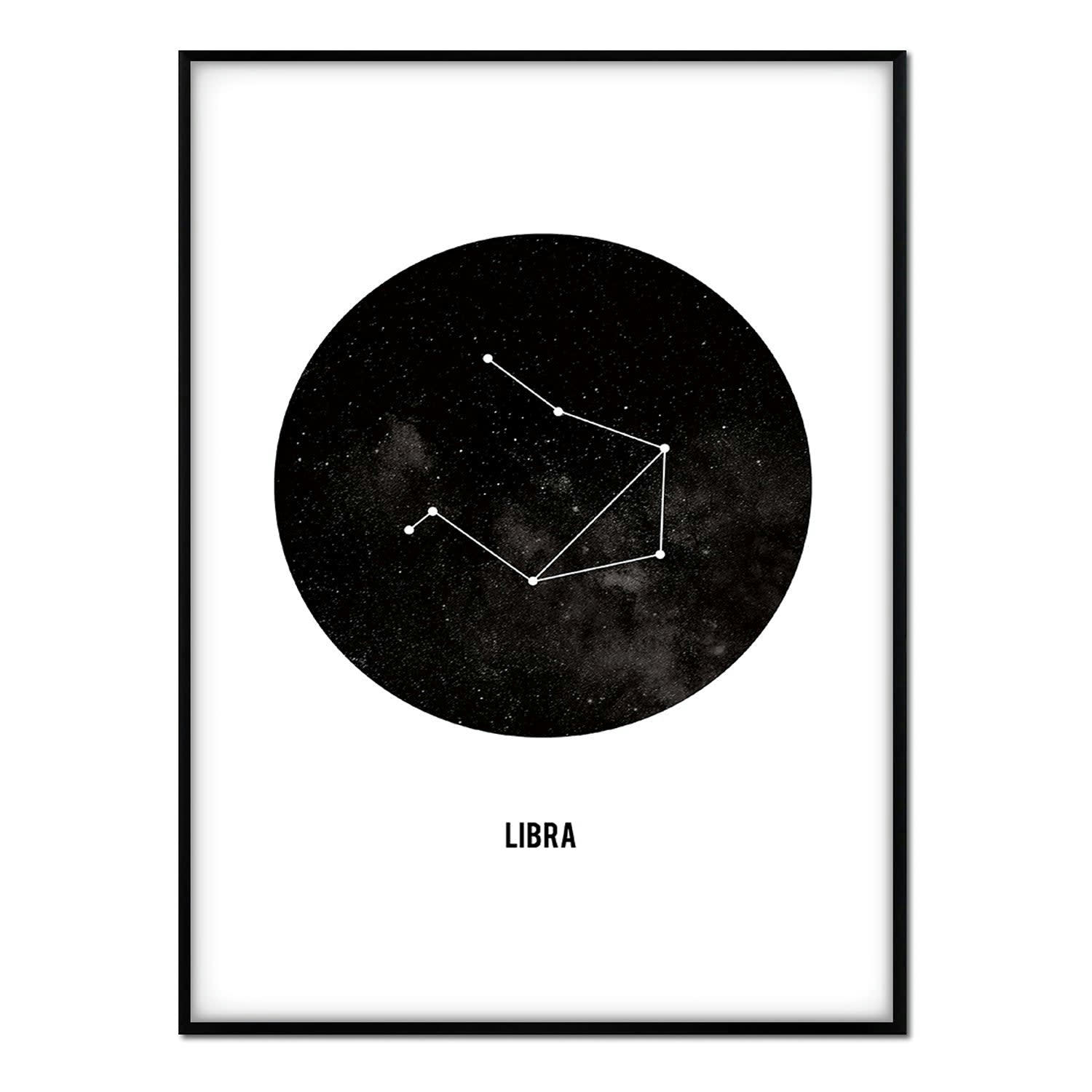 TEXTO - Affiche avec cadre noir - Balance - 30x40