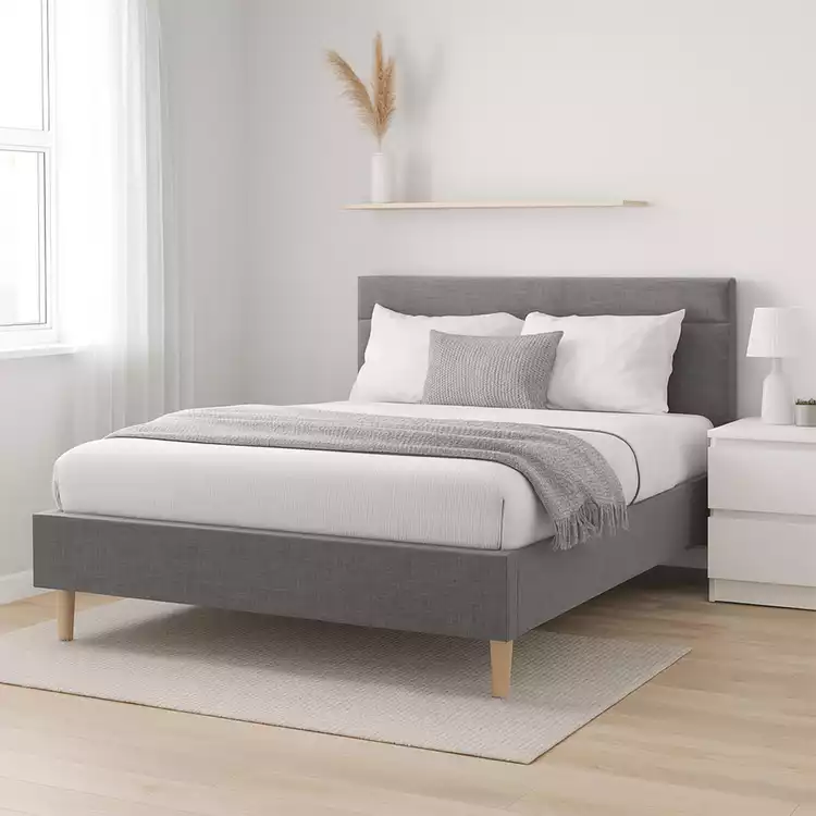 Millbrook Miller Double Fabric Bed Frame - Grey