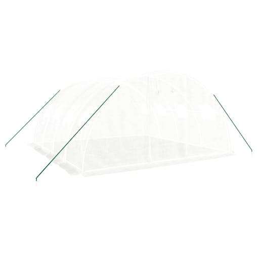 NNEVL Greenhouse with Steel Frame White 16 m&sup2; 4x4x2 m