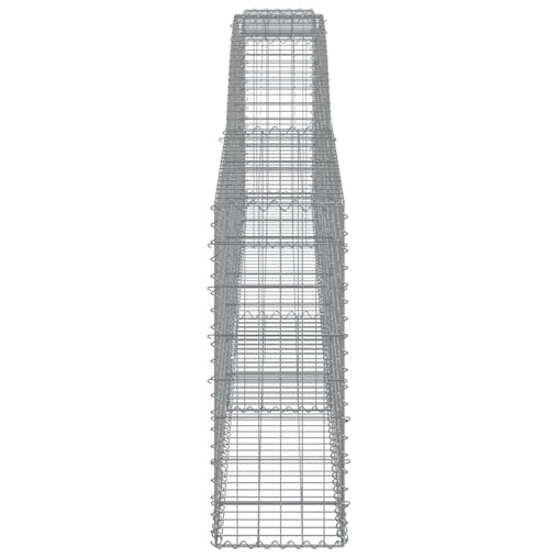 NNEVL Arched Gabion Baskets 4 pcs 400x30x80/100 cm Galvanised Iron