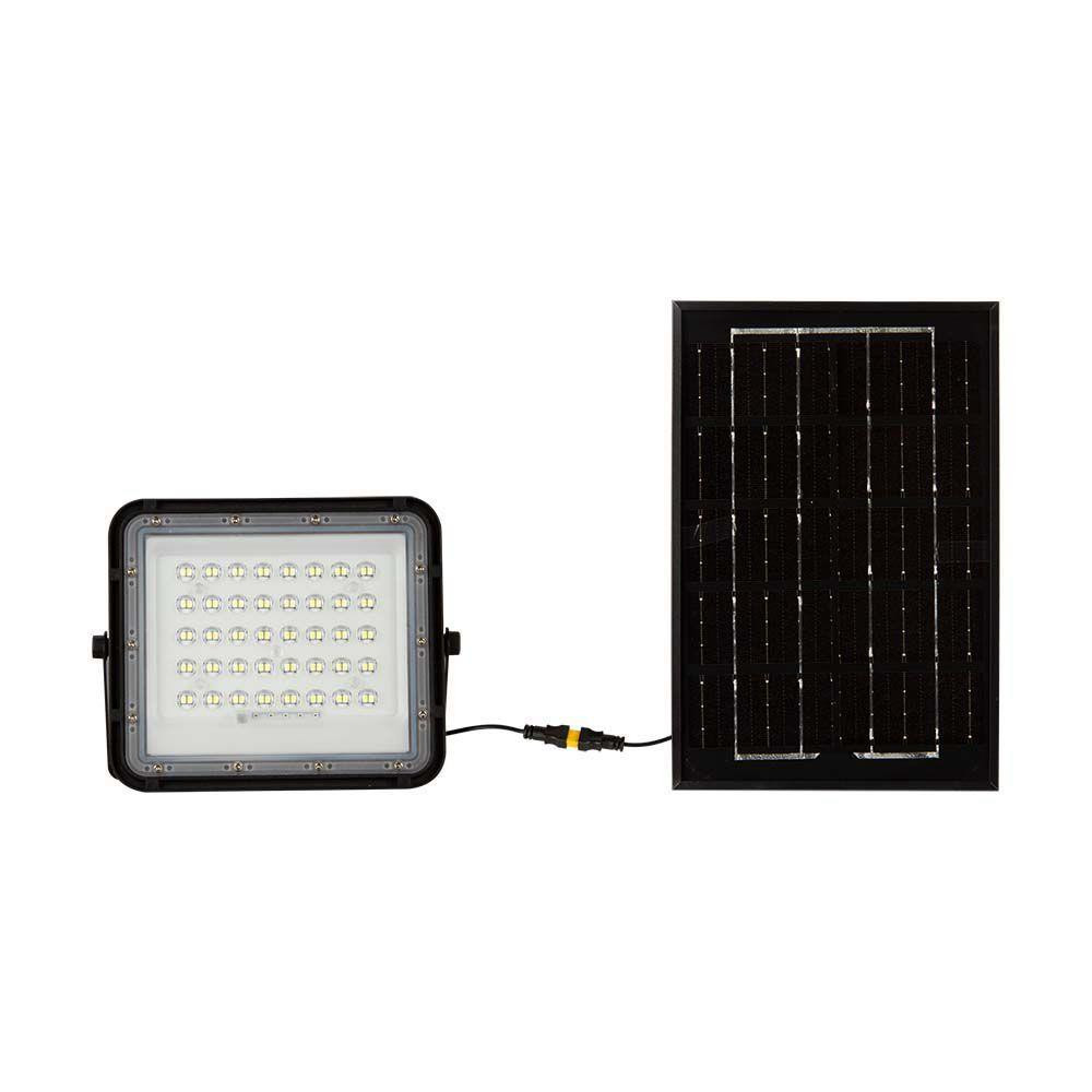 Naświetlacz LED Solarny V-TAC 6W Pilot AUTO Timer IP65 Czarny 4000K 400lm