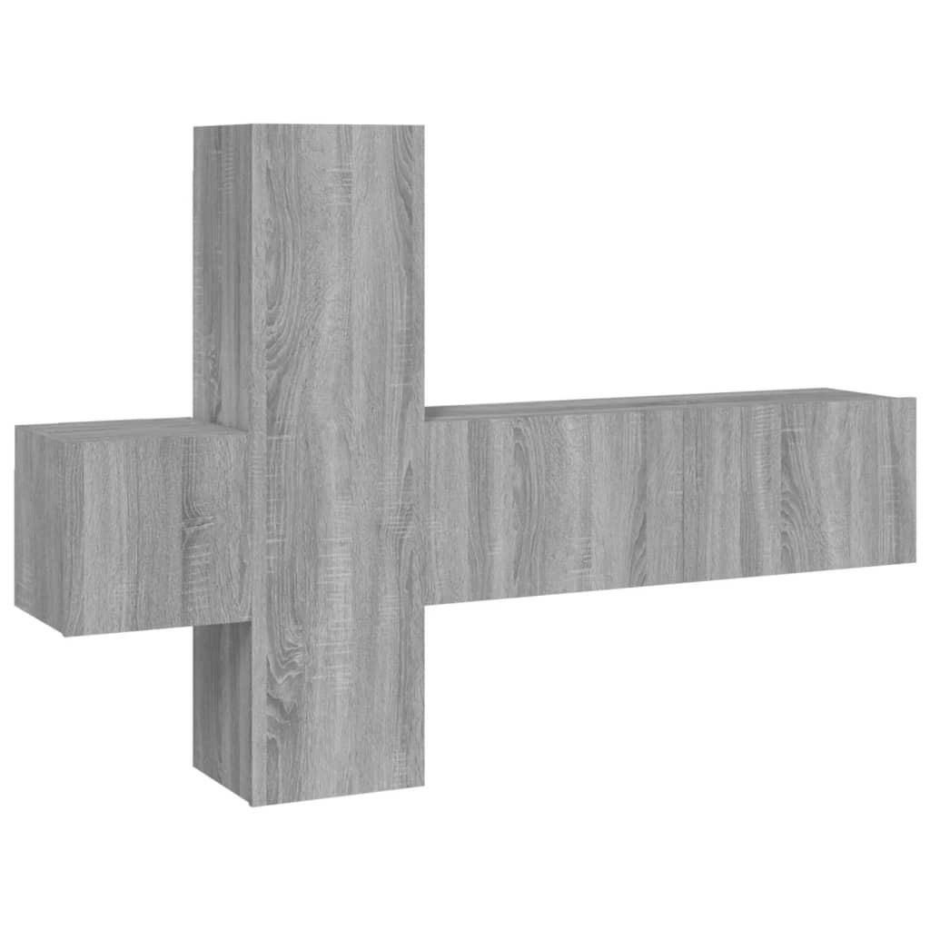 Zestaw Mebli RtvSzary Mat Nowoczesny Salon 100x30x30cm