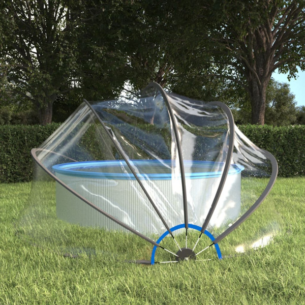 Kopuła basenowa Przezroczysta 406 x 203 cm PVC vidaXL