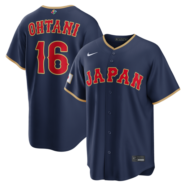 Shohei Ohtani Japan Baseball Nike 2026 World Baseball Classic Road Stadium Jersey - Navy/White