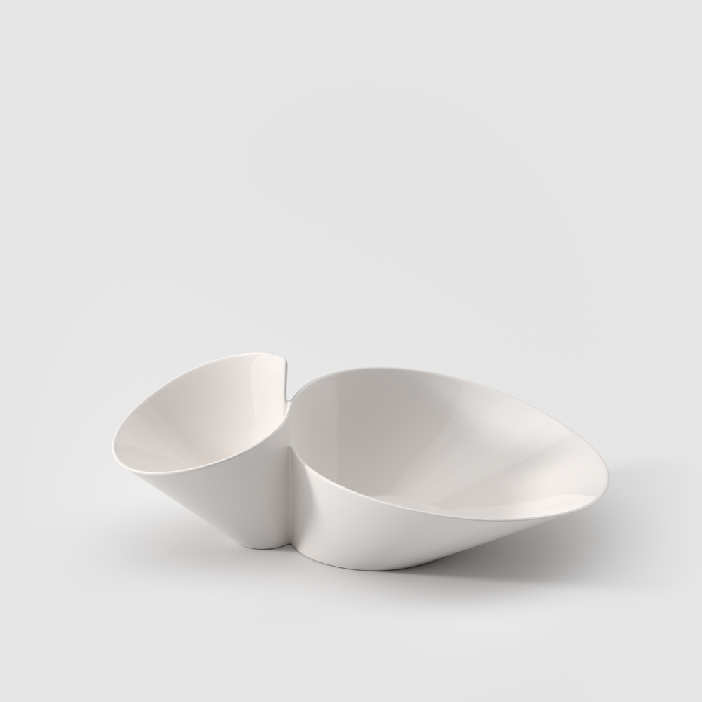 NewWave Decorative fruit bowl - White, Premium Porcelain