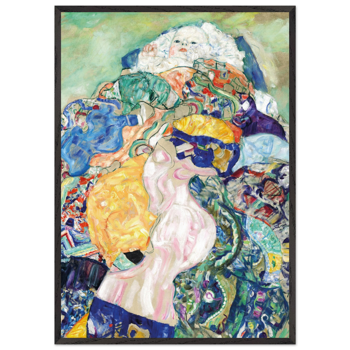 Artfulprints Poster met Lijst Gustav Klimt - Infant  - 70x100 cm - Meerkleurig