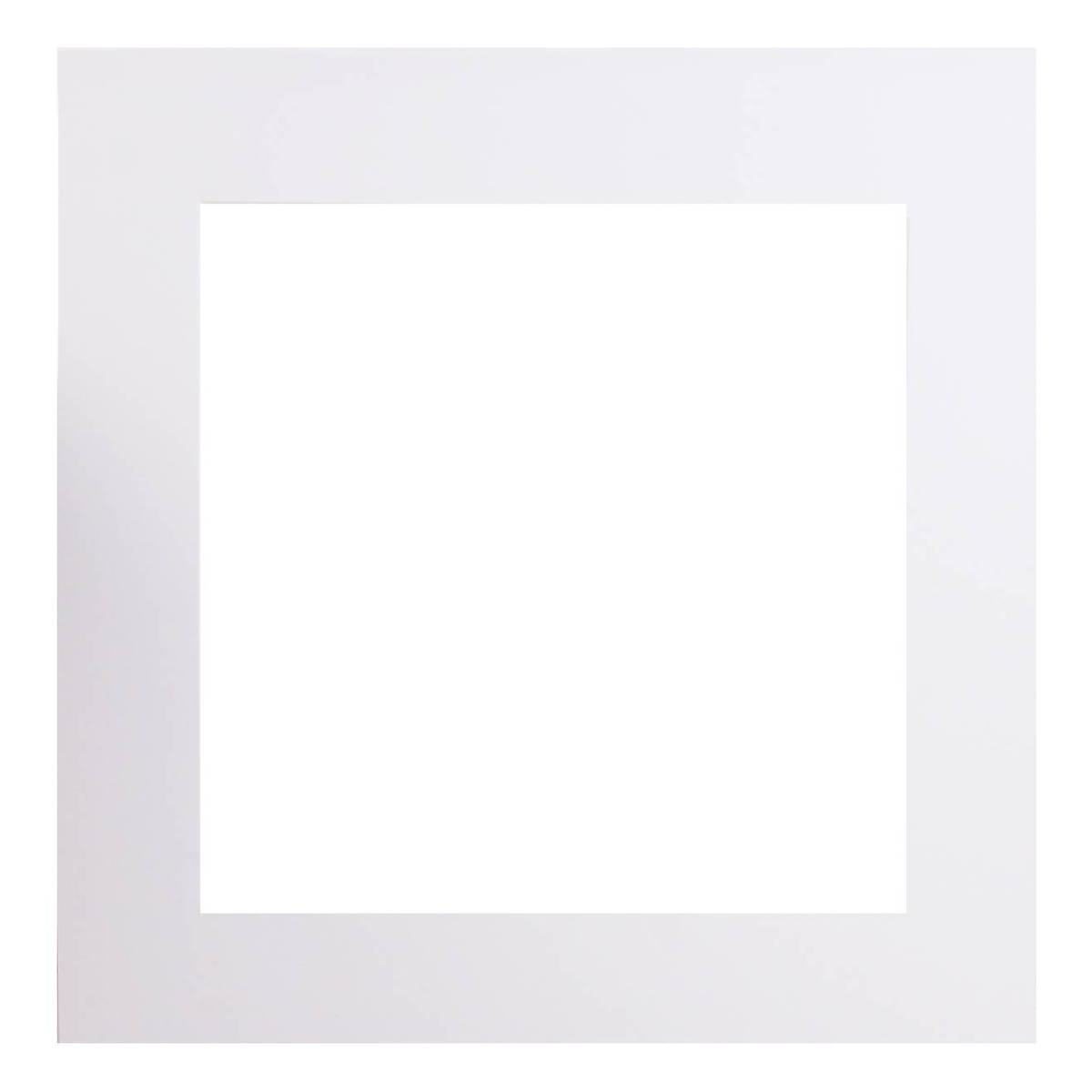 Iced White Single Square Aperture Mount 16 x 16 Inches