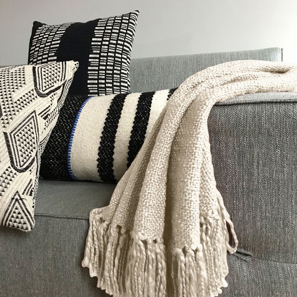 Malagoon Ivory Solid Plaid 125 x 150 cm