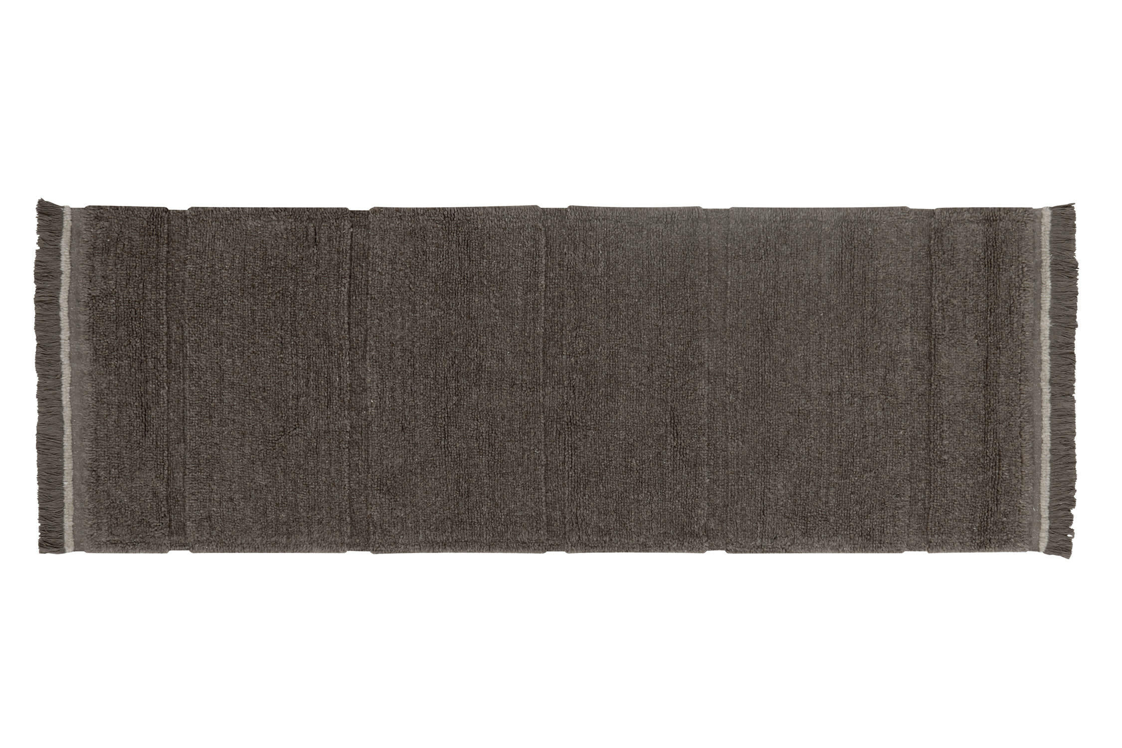 SHEEP OF THE WORLD - Tapis lavable en laine marron 80x230