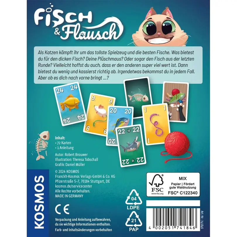 Kartenspiel 72er-Set Fisch & Flausch