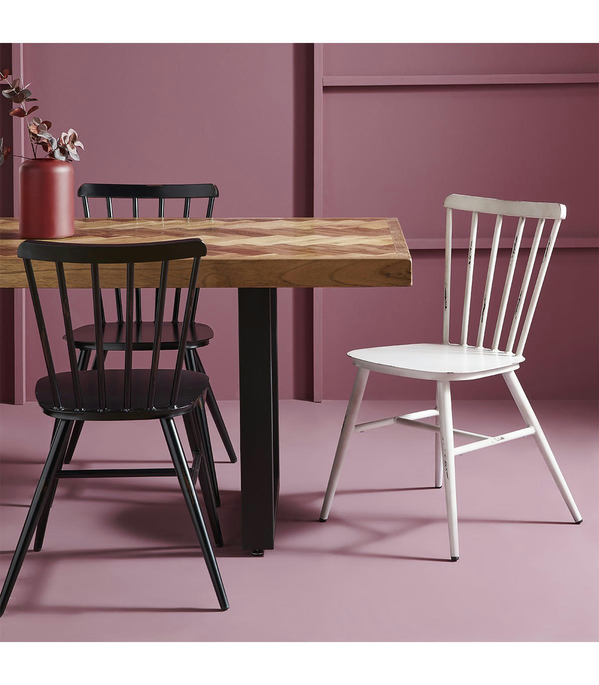 LOUISE - Lot de 2 Chaises en aluminium