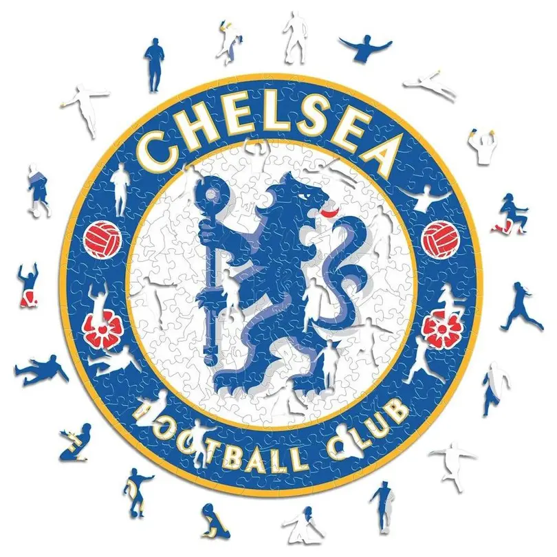 Puzzle Set bestehend aus gleichen Artikeln Chelsea FC Logo