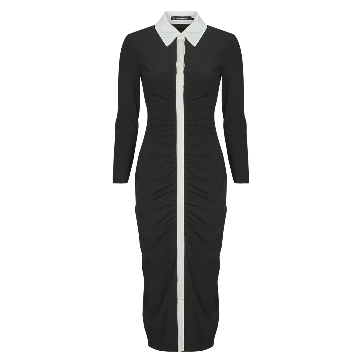 Karl Lagerfeld - LSLV POLO DRESS - Black / White