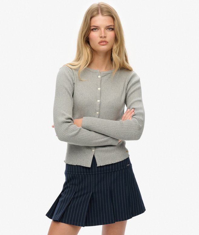 Athletic Essentials Ribbed Cardigan