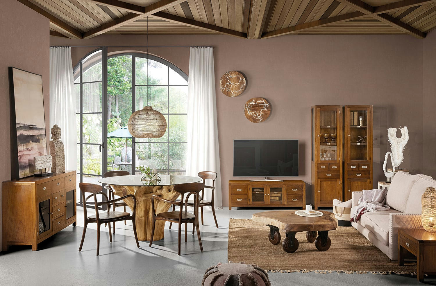 FLASH - Meuble tv en bois marron