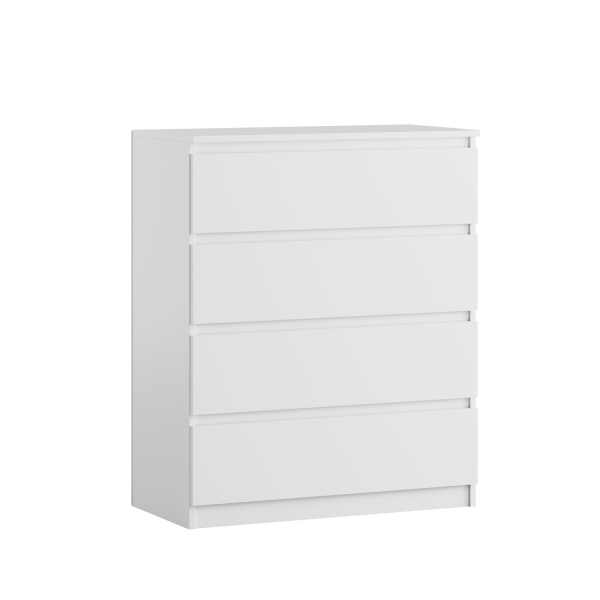 Komoda BASIC 4 szuflady – Biały | 80x97x40 cm