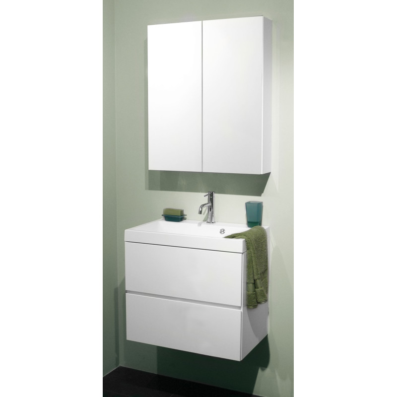 Ensemble de salle bain Roxanne avec armoire de toilette blanc 60 cm VAN MARCKE