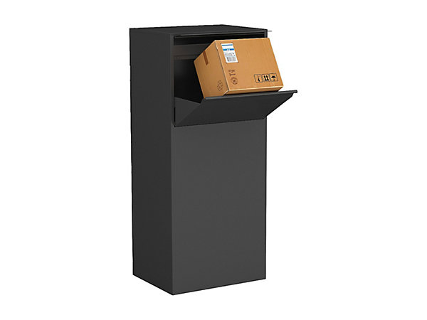 Boîte aux lettres avec compartiment à colis anthracite - L45 x l35 x H105 cm - COLIBRI