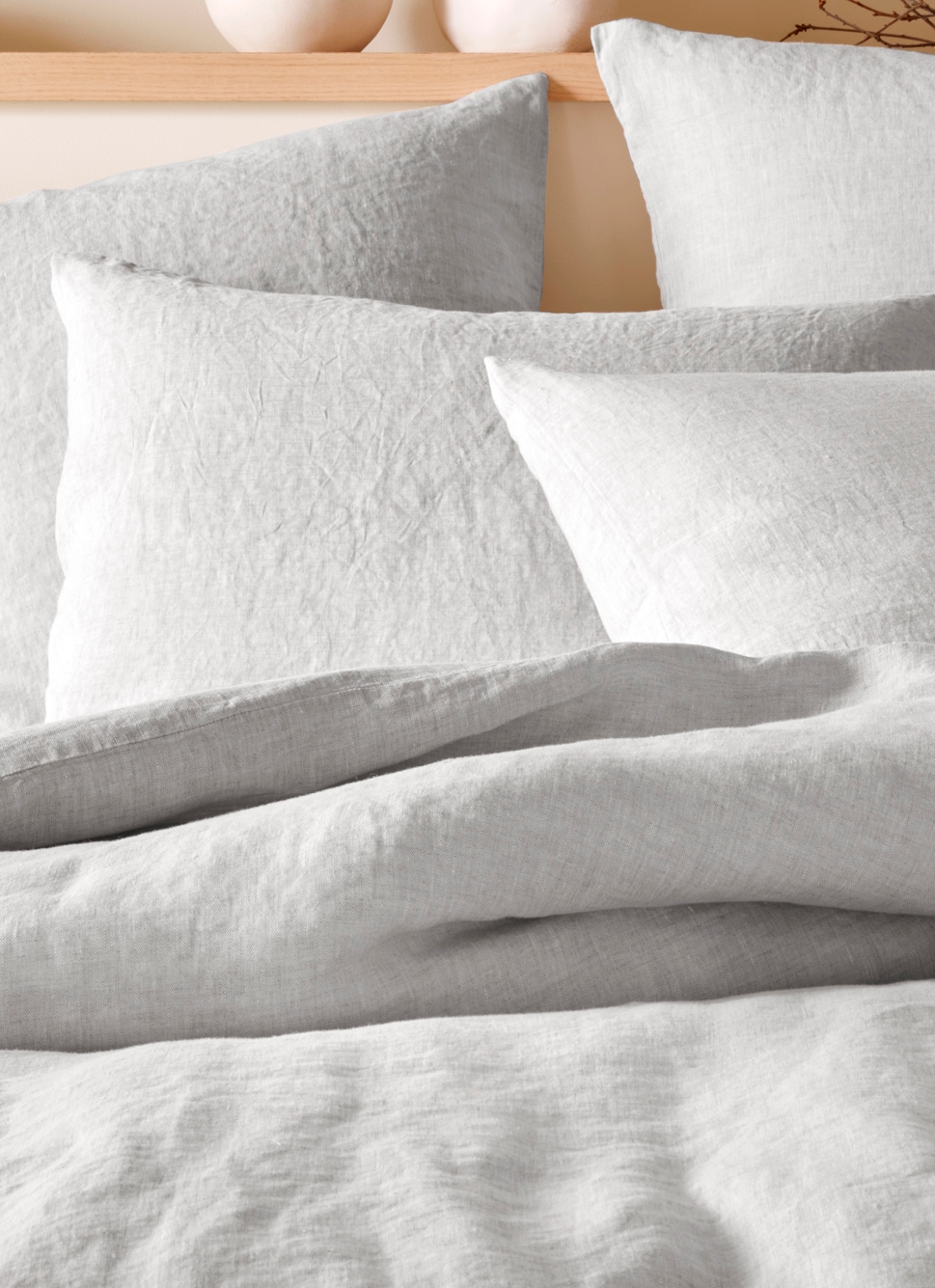 HOUSSE DE COUETTE EN LIN LAVÉ BLEU GRIS