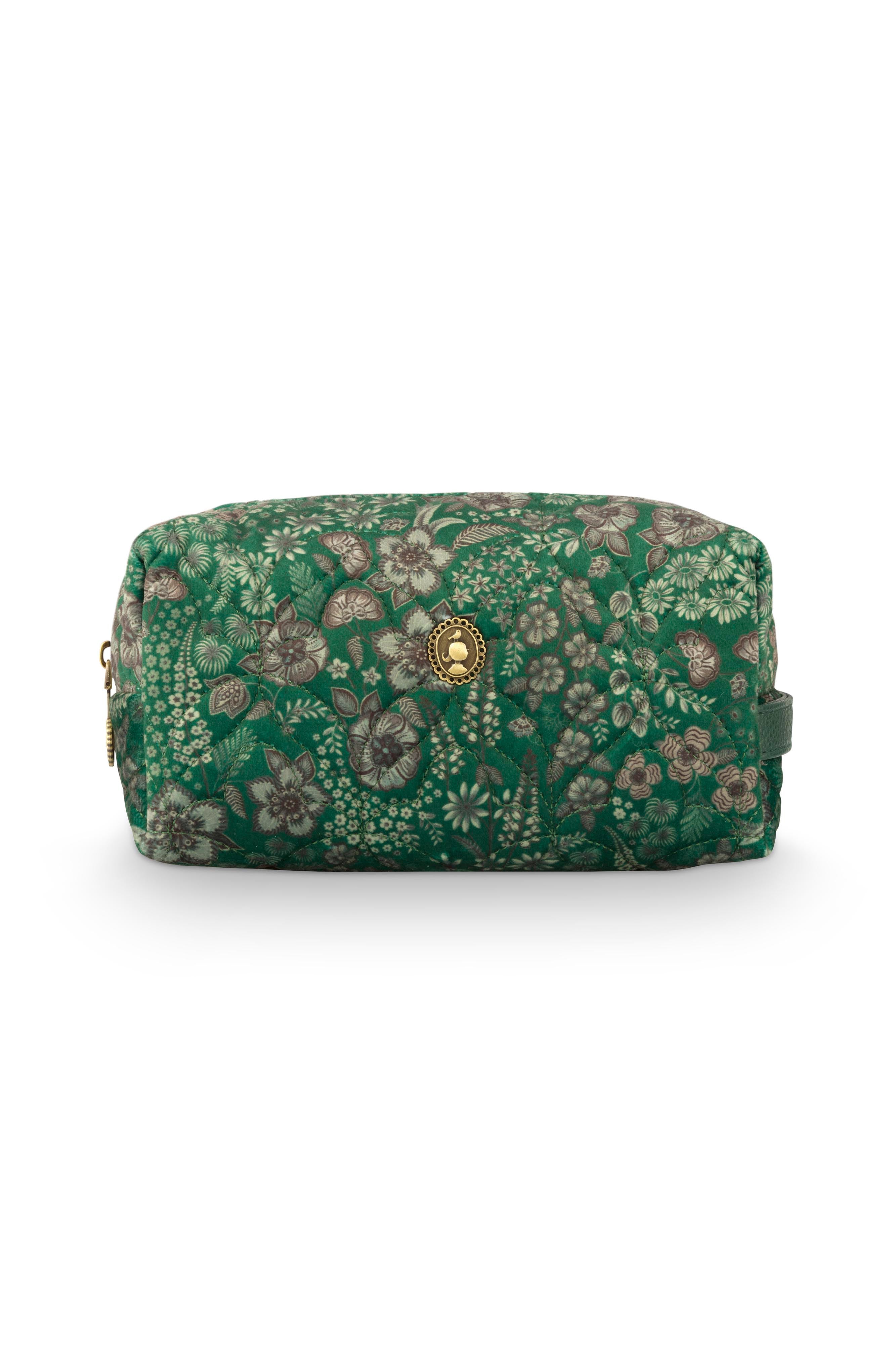 Pip Studio - Coco Make-up Tasje Dames - Daisy Dreams - Groen - 21.5x10x10.5cm