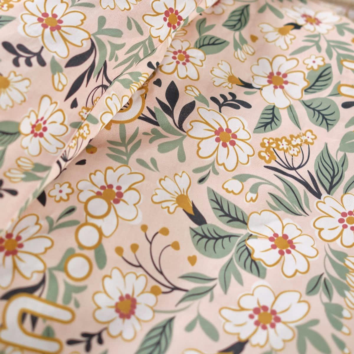 HAPPY LIBERTY - Parure de lit imprimé en coton rose 140x200