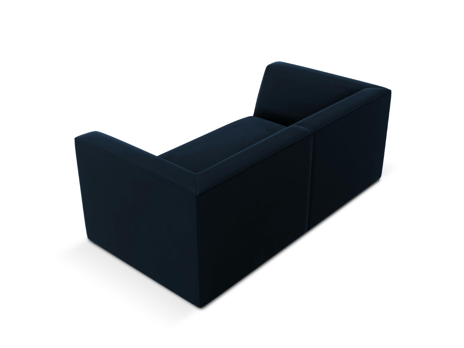 CHARLES - Canapé 2 places en Velours Bleu Foncé