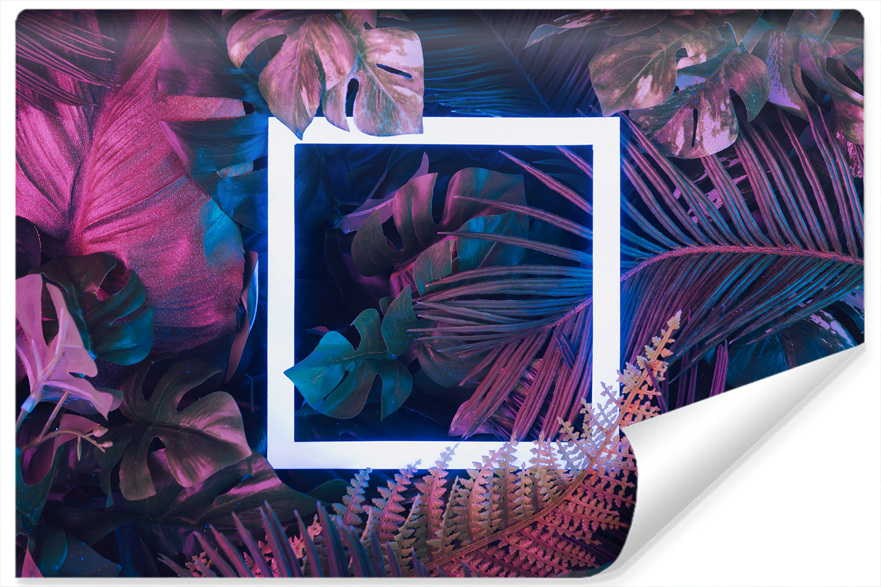 Fototapeta Rośliny TROPIKALNE Kwadrat 3D 90x60cm