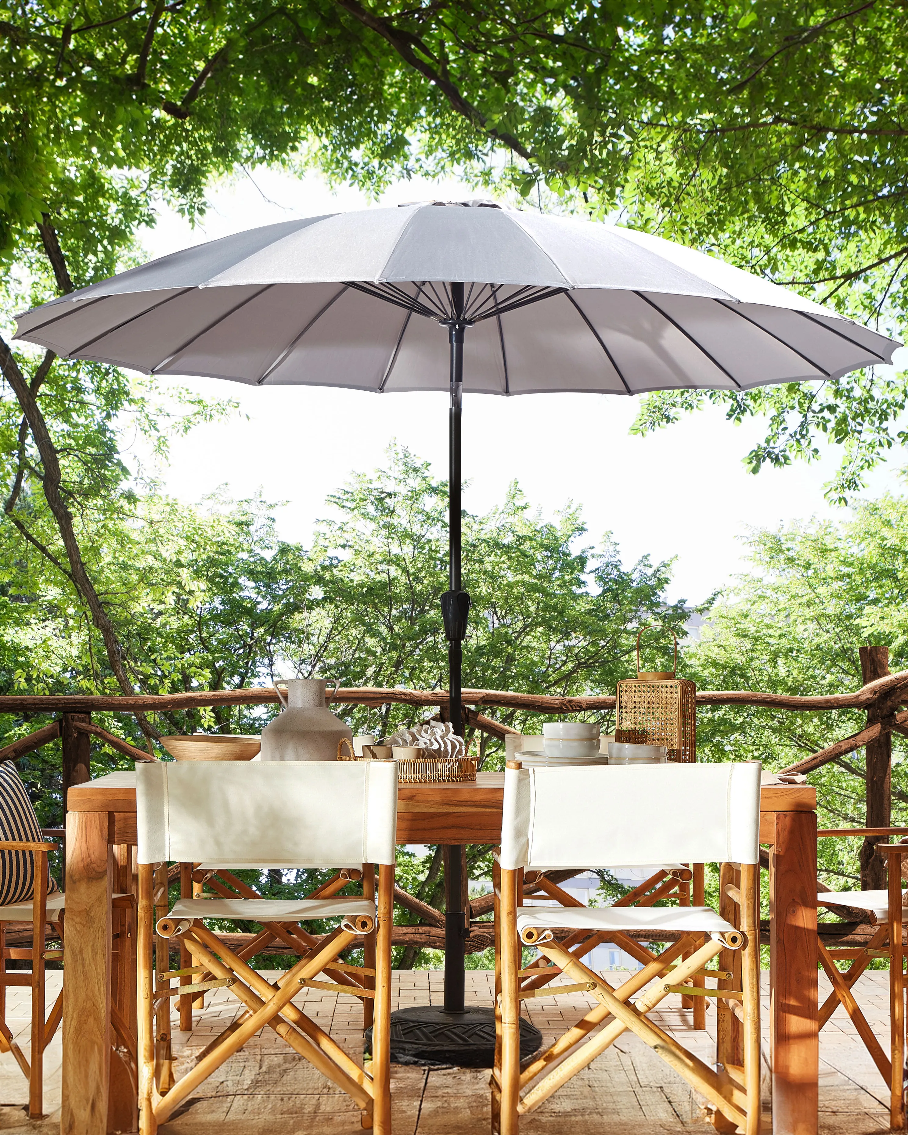 Market Parasol 255 cm BAIA Light Grey
