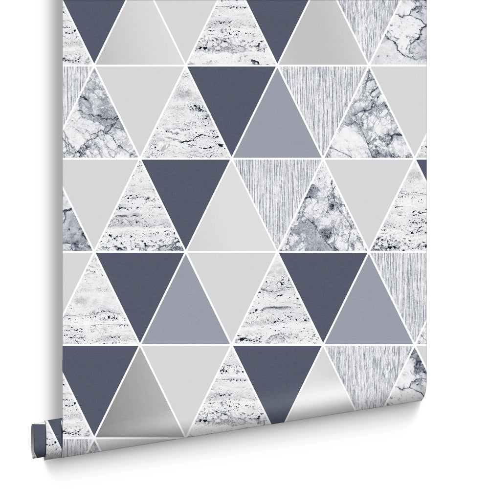 Graham & Brown Vliesbehang - Reflections - Blauw - 10mx52cm
