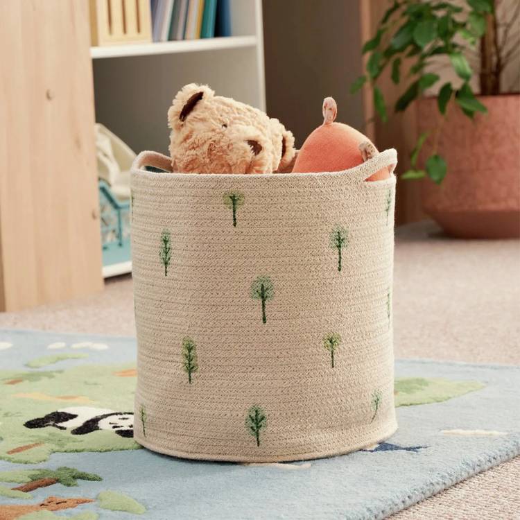 Great Little Trading Company Rope Storage Basket - Woodland