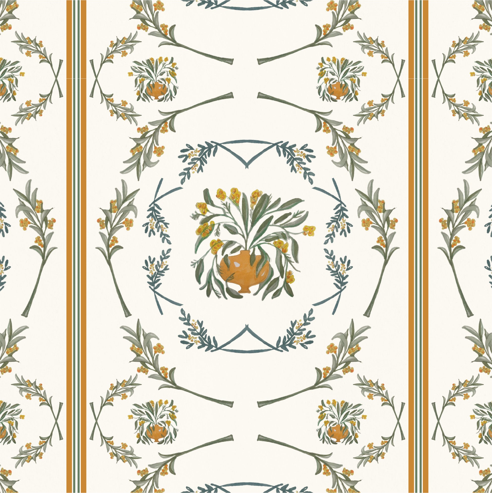Catchii Behang Jardin de Provence gebroken wit