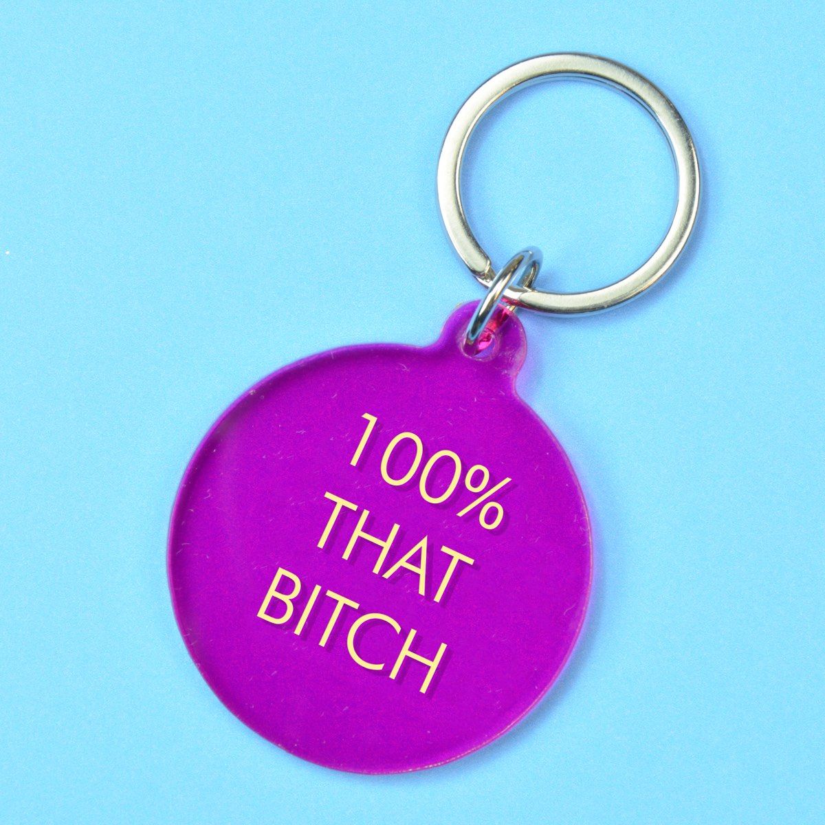 Flamingo Candles 100% That Bitch Keytag