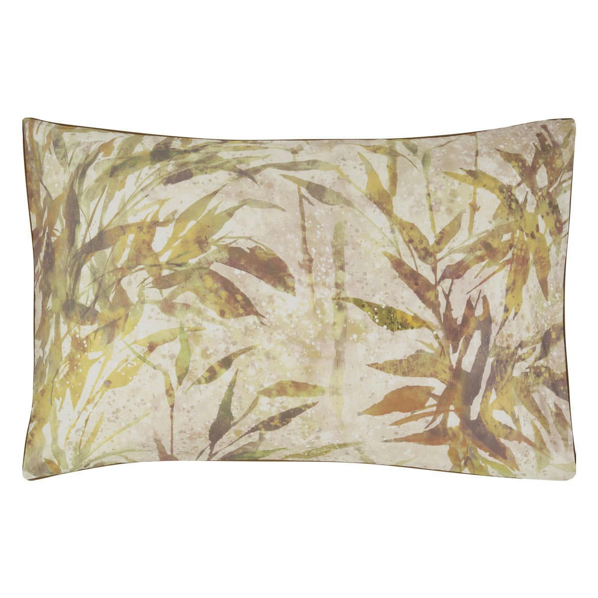JARDIN CHINOIS - Taie d'oreiller imprimée en percale de coton beige 50x75
