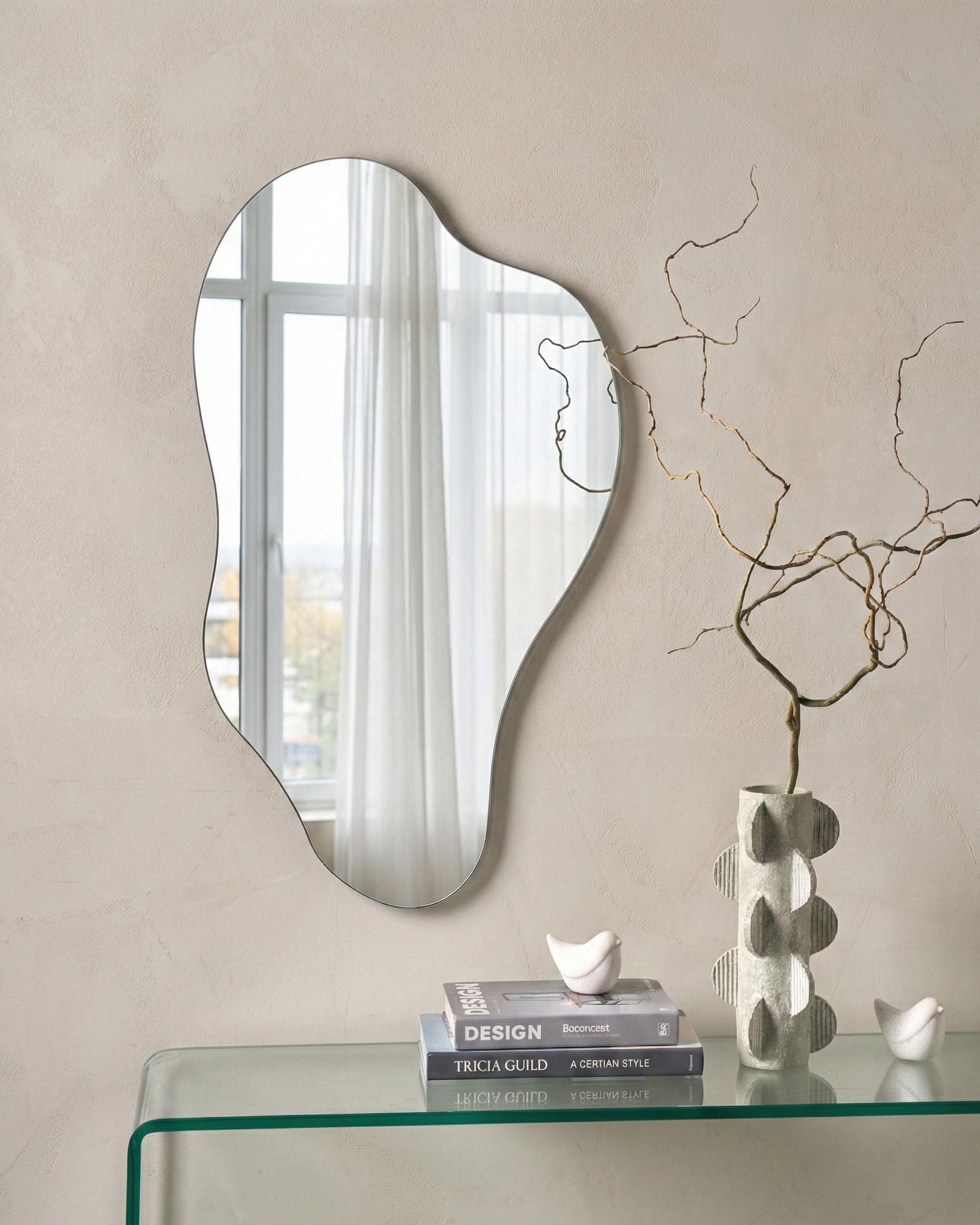 Wall Mirror HERRY 46 cm 76 cm Silver
