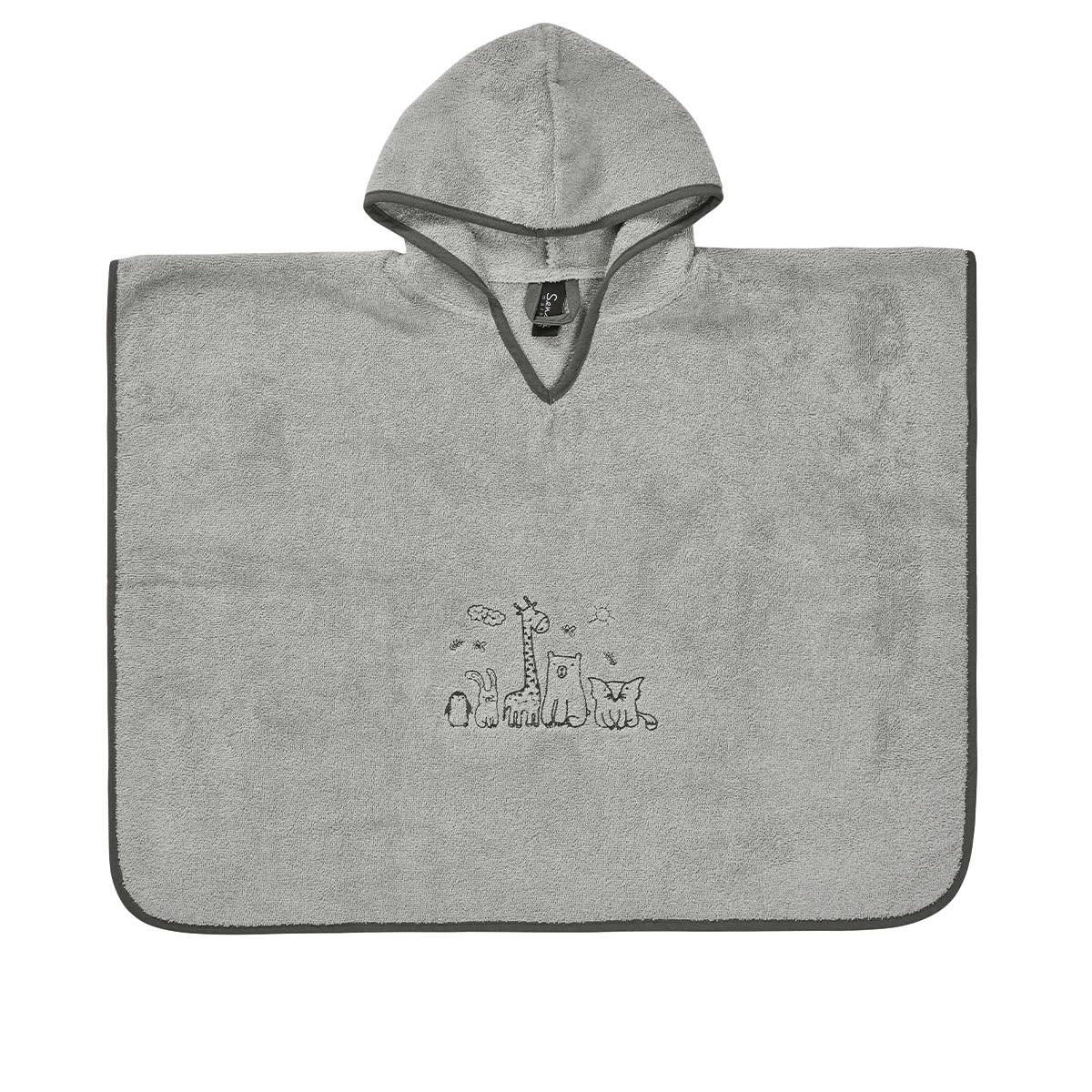 BABY JUNGLE - Poncho de bain enfant  gris cendré Taille Unique
