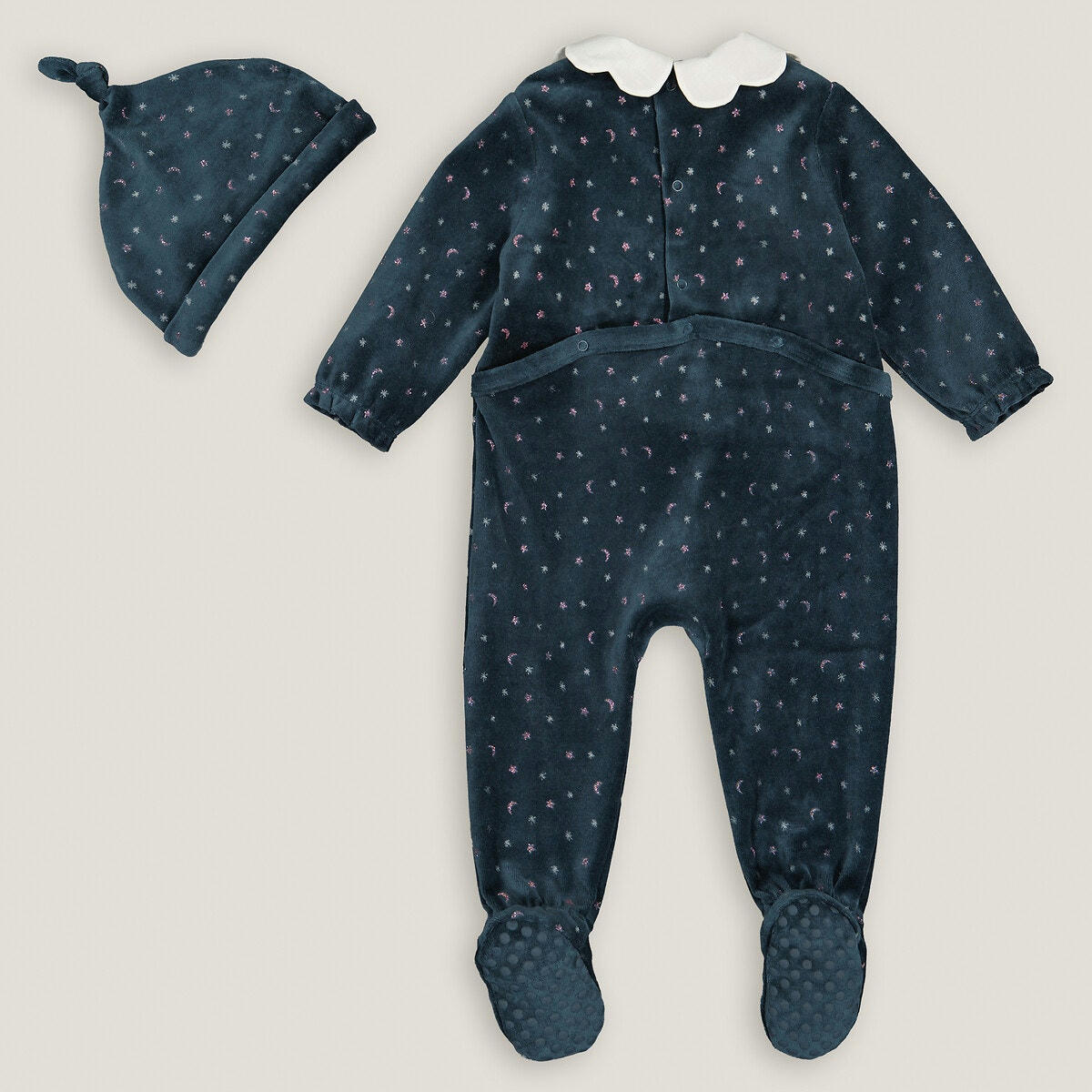 Ensemble pyjama et bonnet en velours