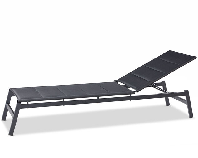 Boston Padded Sunlounge - Gunmetal Grey