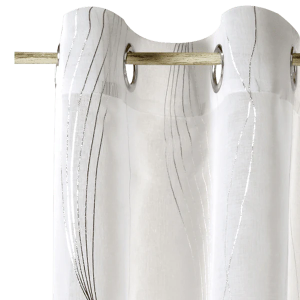 Voilage SOUND coloris blanc 140 x 260 cm