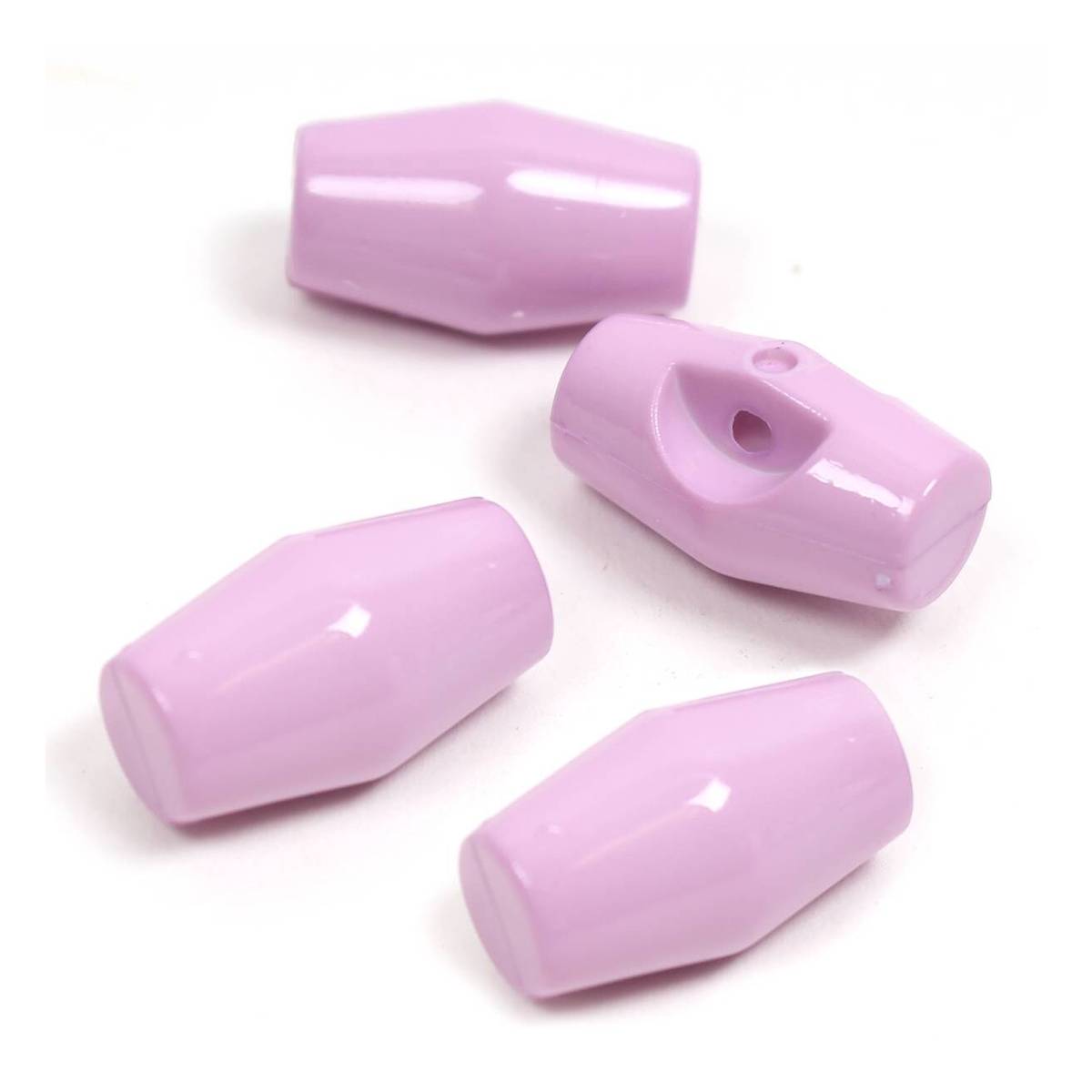 Hemline Purple Basic Barrel Button 4 Pack