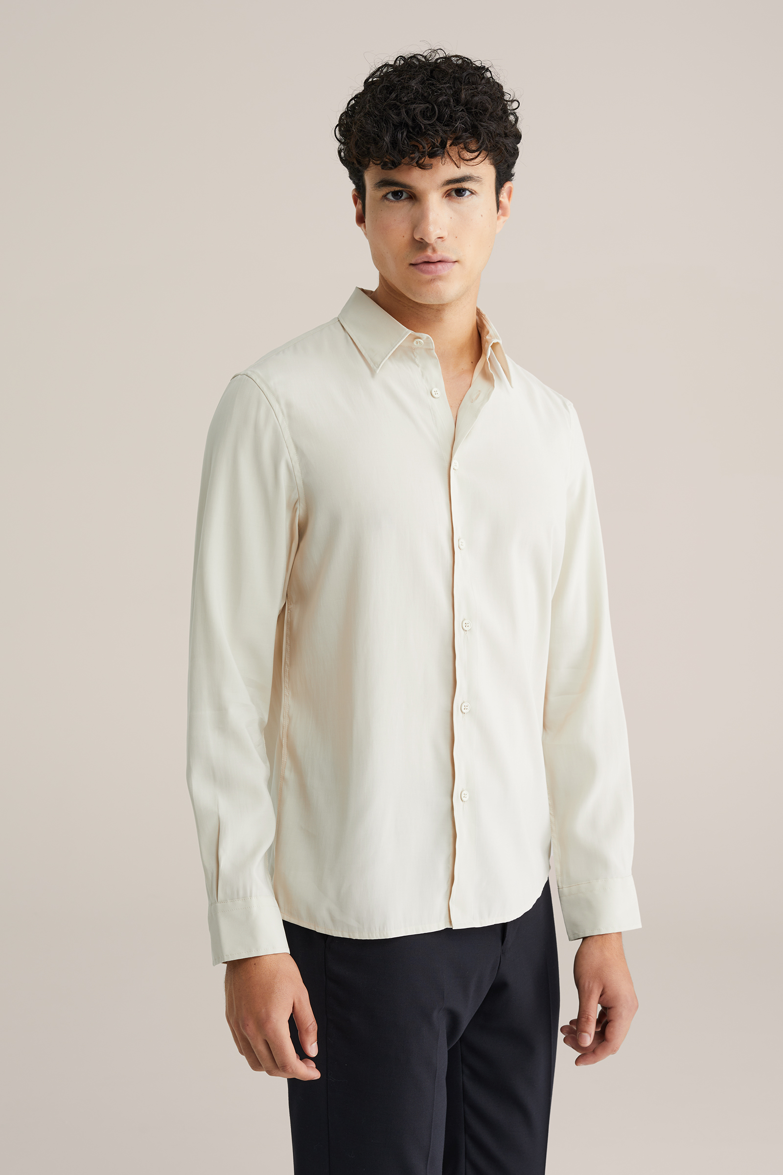 Heren regular fit overhemd