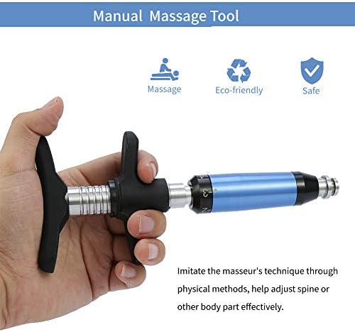 6 Levels Manual Chiropractic Spine Adjusting Corrector Tool, Manual Chiropractic Tool Spine Correction Gun, Adjust Vertebration Cervical Force Spine Massager with 4 Head, for Improve Joint Pain