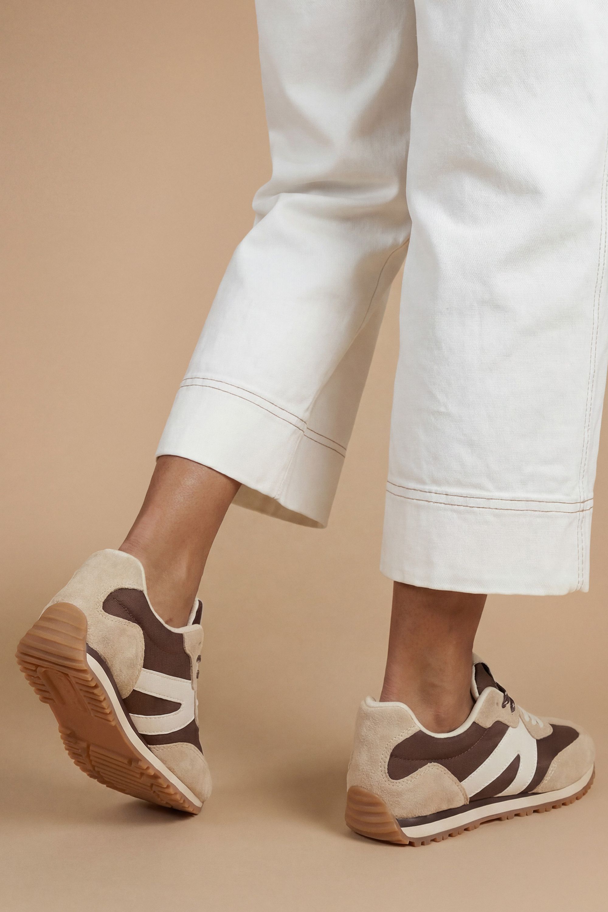Oasis Fern Faux Suede Lace Up Trainers