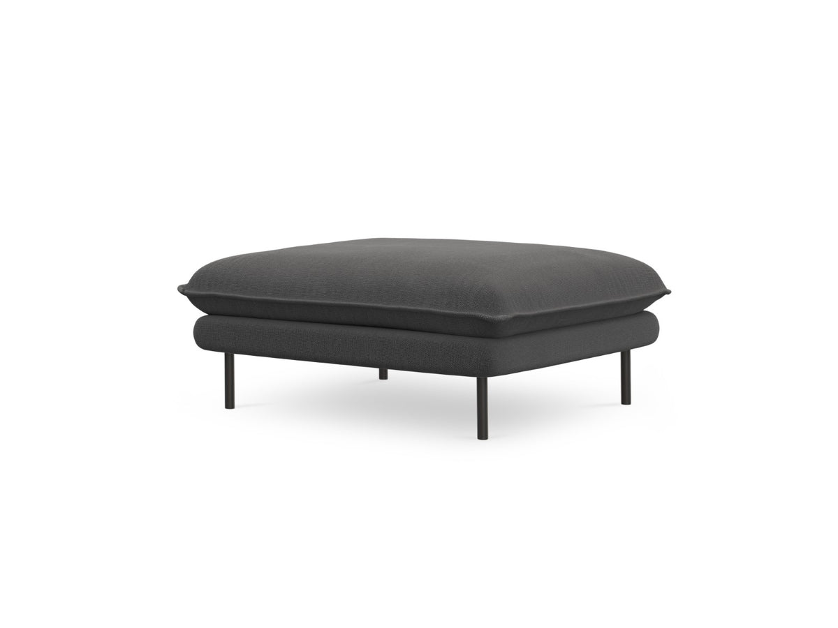 Cosmopolitan Design Poef Vienna structurele stof, donkergrijs - 73x93x43cm